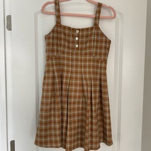 Dark academia plaid dress
